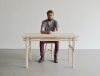 Gustav Person Spänna dining table for Källemo in birch with self-tensioning undercarriage without screws