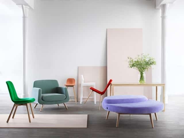 Woodwork desk and meeting table by Skandiform in oak birch office contract furniture