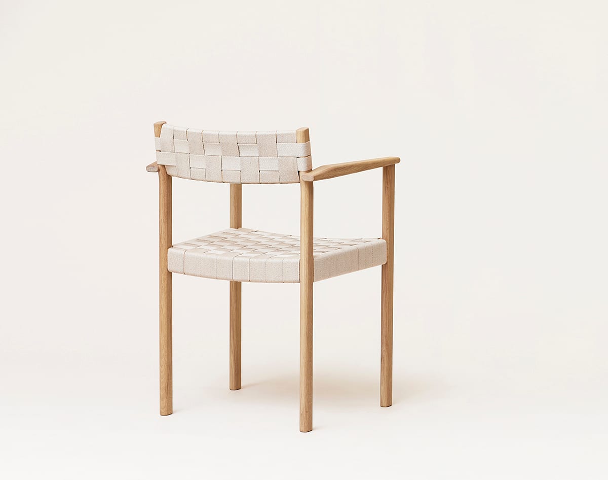 Fr Motif Arm Chair White Oiled Oak Back Kopier | Scandinavian Design