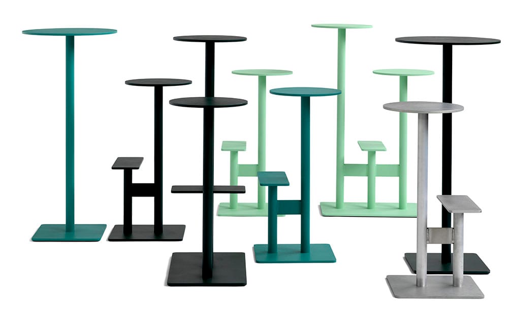 Combo by Borselius and Bernstrand for Blå Station, aluminium table seat indoor outdoor
