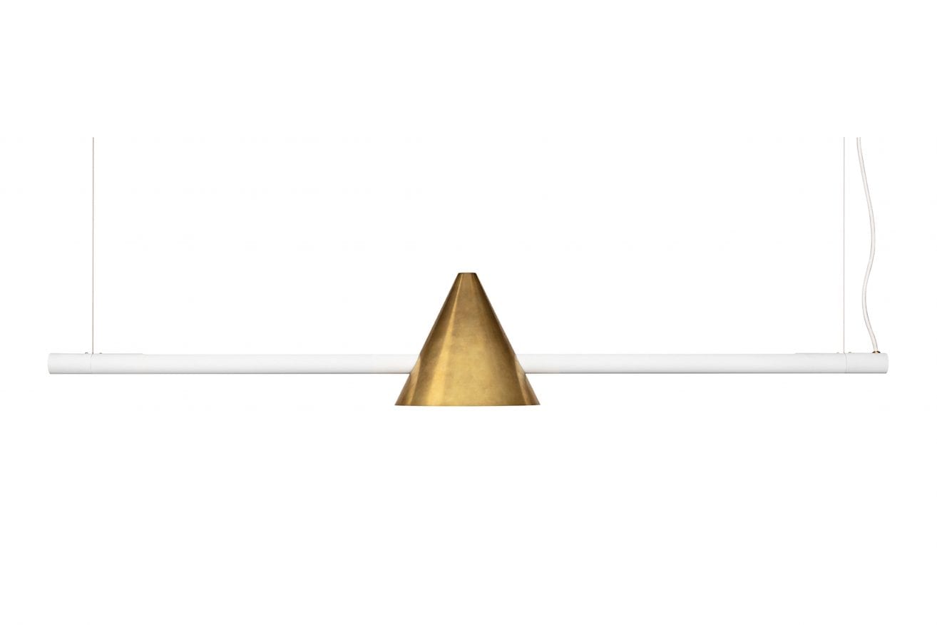 Tell Cone White Brass | Scandinavian Design