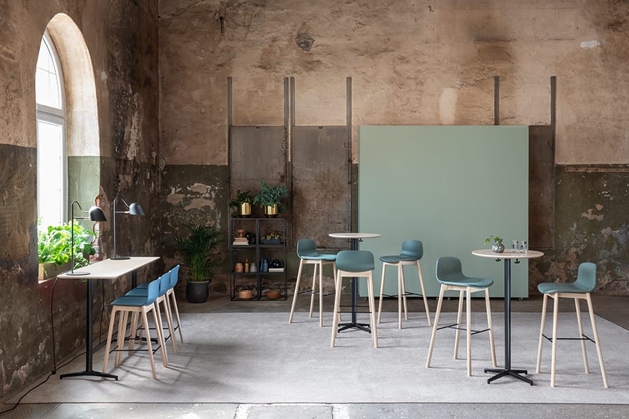 Materia Neo Lite Bar Stool Wooden Legs Uni Table Couture Metal Box Interior | Scandinavian Design