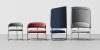 Opus chair collection displaying various configurations for modern workplace and breakout space applications