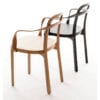 Siro with Armrests by Ilkka Suppanen and Raffaella Mangiarotti for Woodnotes – oak chair with bent metal leather-covered armrest