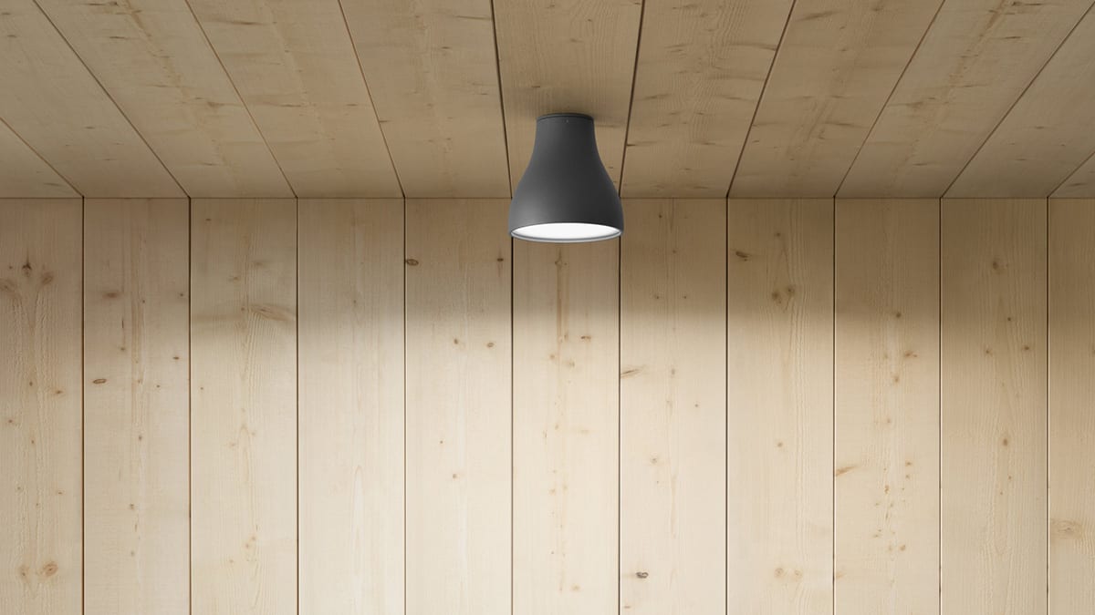 Lyster luminaire by Andreas Klippinge showing robust modern design language for Atelje Lyktan Sweden