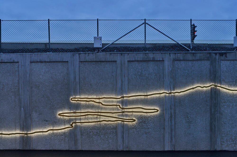 David Svensson Lightscape installation by BLOND inspired by historical coastal landscape paintings