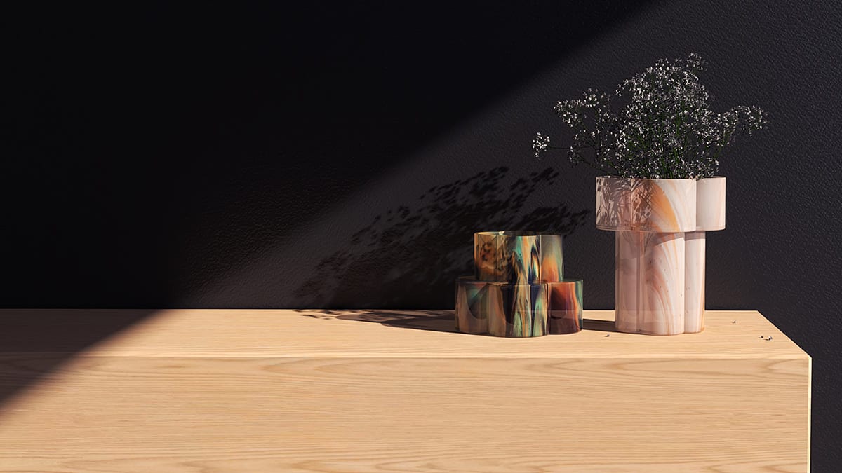 Recycled glass vase by Anne Hirvonen Northern Design Award first prize winner sustainable interior accessory