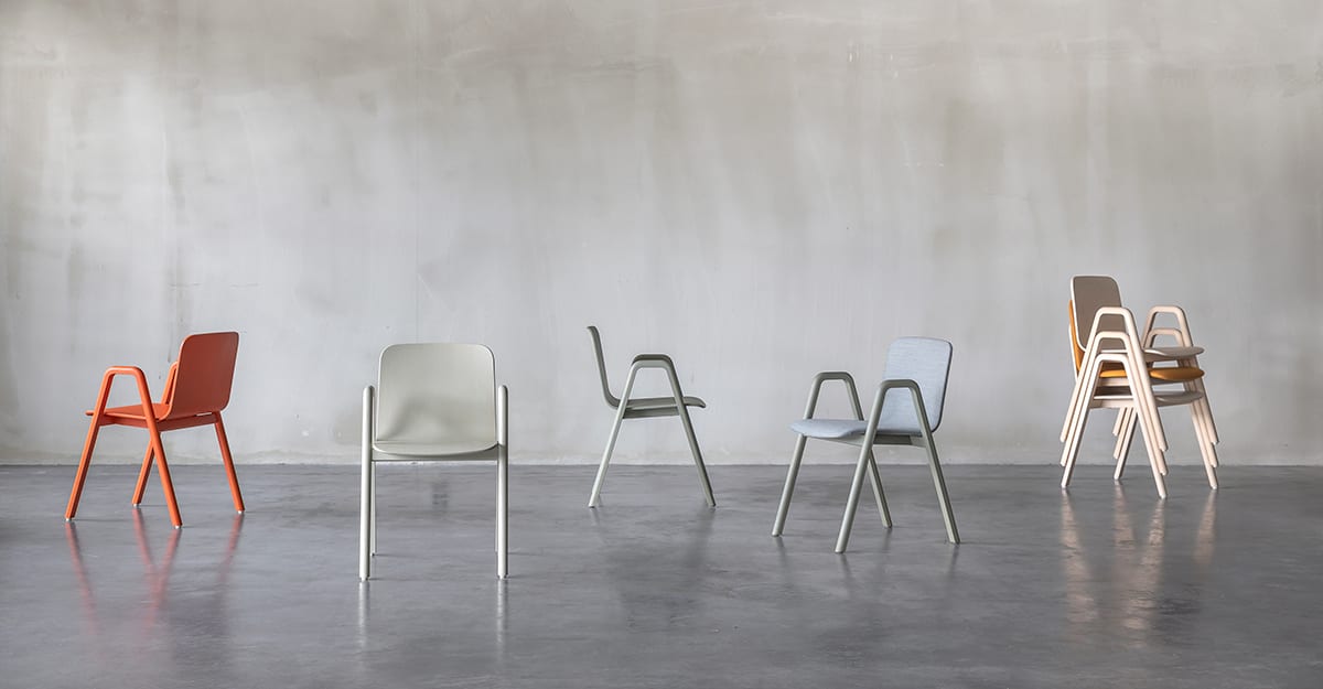 Harri Korhonen Naku product family featuring stackable chair stool tables and shelves with honest Finnish design