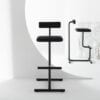 Nomole bar stool by Ronja Reuber for Offecct showcasing minimalist Scandinavian design and steel construction