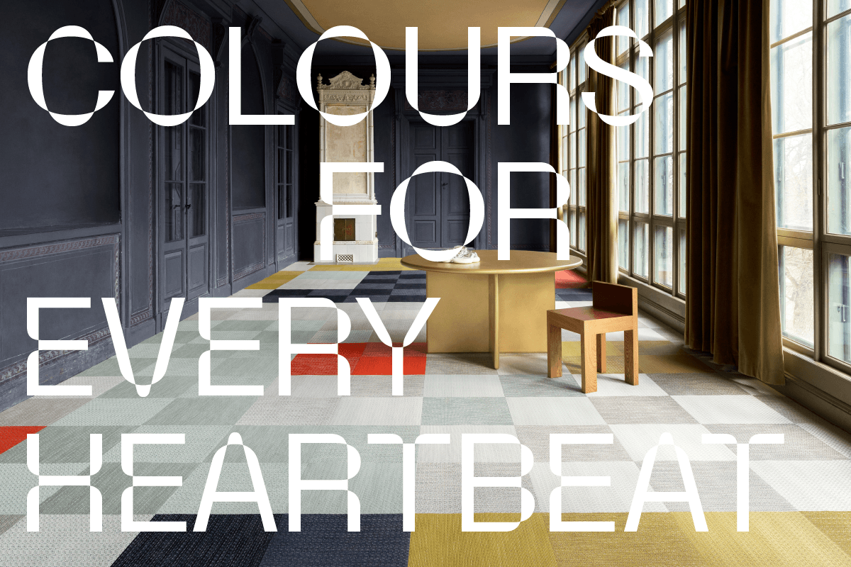 Bolon Artisan collection featuring vibrating energetic colors in Swedish woven vinyl flooring design