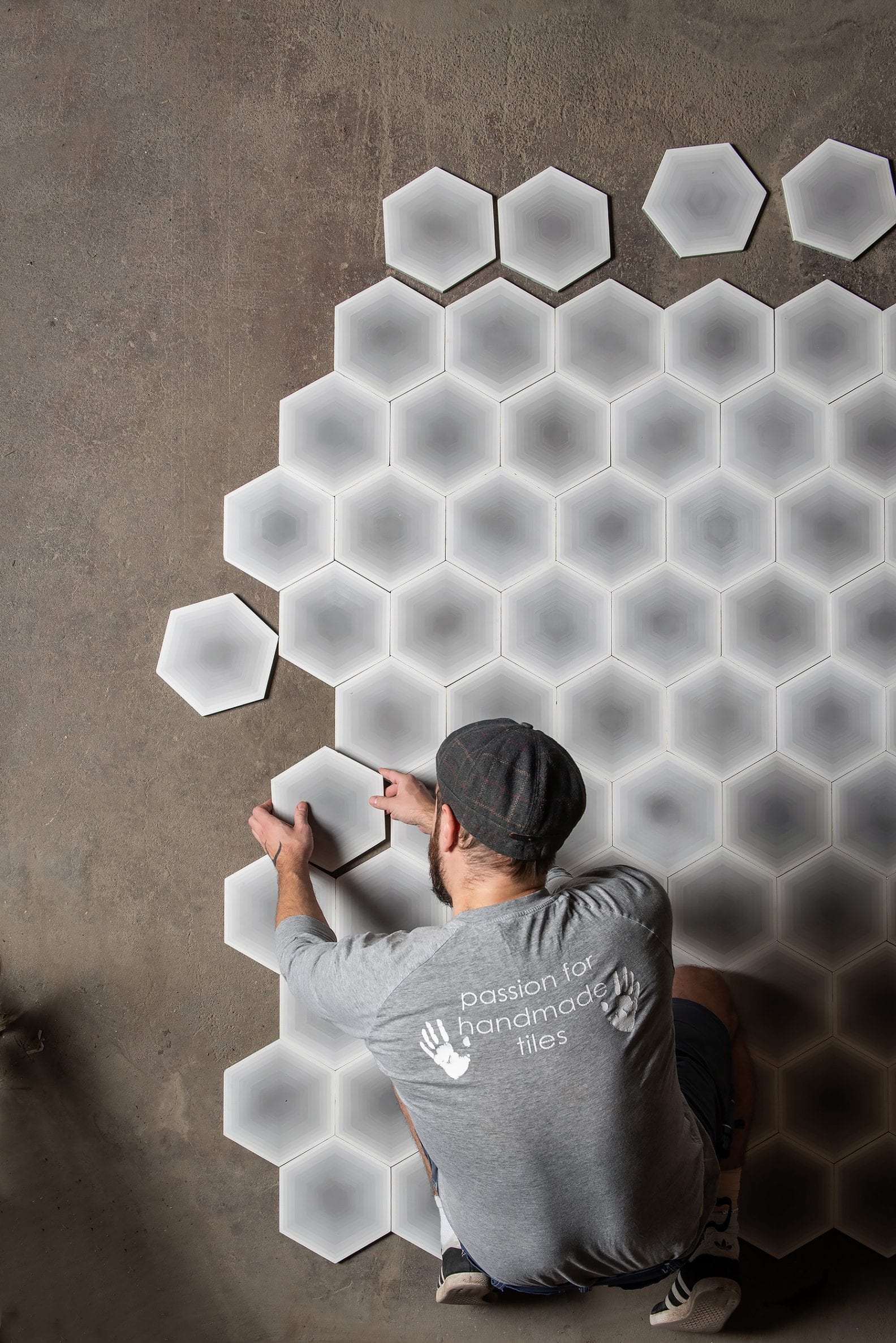 Four Elements tiles by Monica Förster Design Studio featuring northern Sweden inspired colors for Marrakech Design