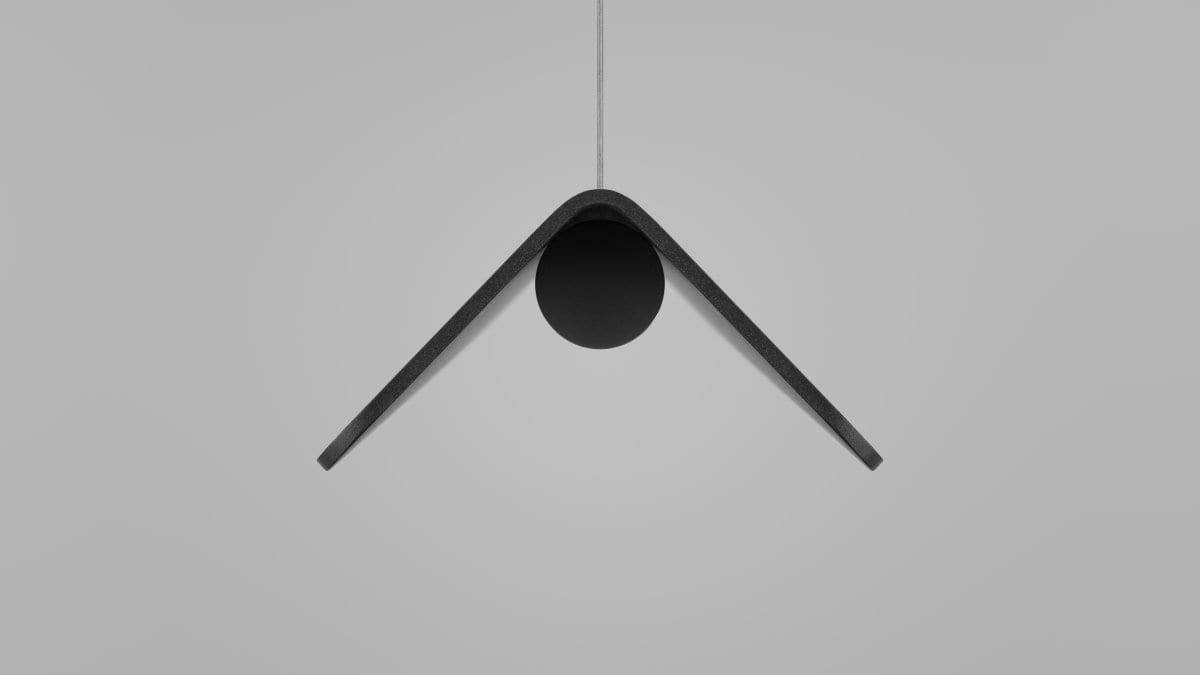 Detail view of Svala pendant showing refined construction and quality Swedish lighting craftsmanship materials