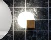 Sun wall light by Addi for Örsjö featuring integrated LED and brass-glass geometric design