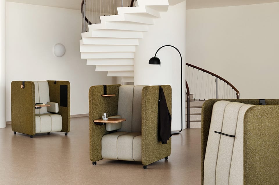 BOB Solo by Bernstrand and Borselius for Blå Station, featuring new standalone seating derived from iconic modular system.