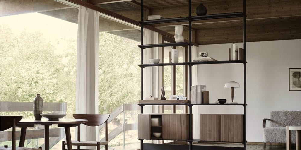 Pira G2 modular shelving system by Anna von Schewen and Björn Dahlström for String Furniture in steel construction