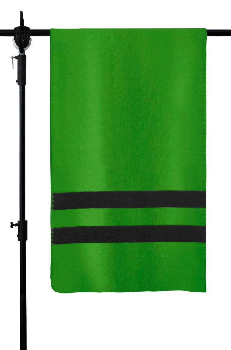 Pia Wallén Triple Stripe blanket green organic cotton Swedish textile design