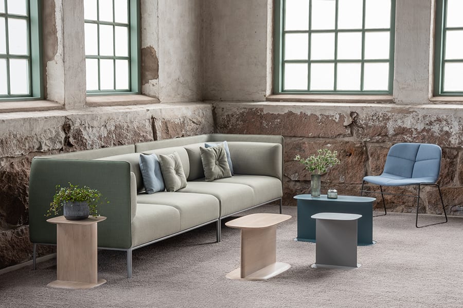Nomad tables by Mattias Stenberg for Materia featuring mobile design with clean lines and functional details