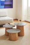 Niveau coffee tables Cecilie Manz Fredericia ash wood natural stone marble sophisticated Scandinavian minimalist design