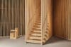 Hemvist staircase collection by Alexander Lervik for Drömtrappor featuring sculptural form and refined detailing