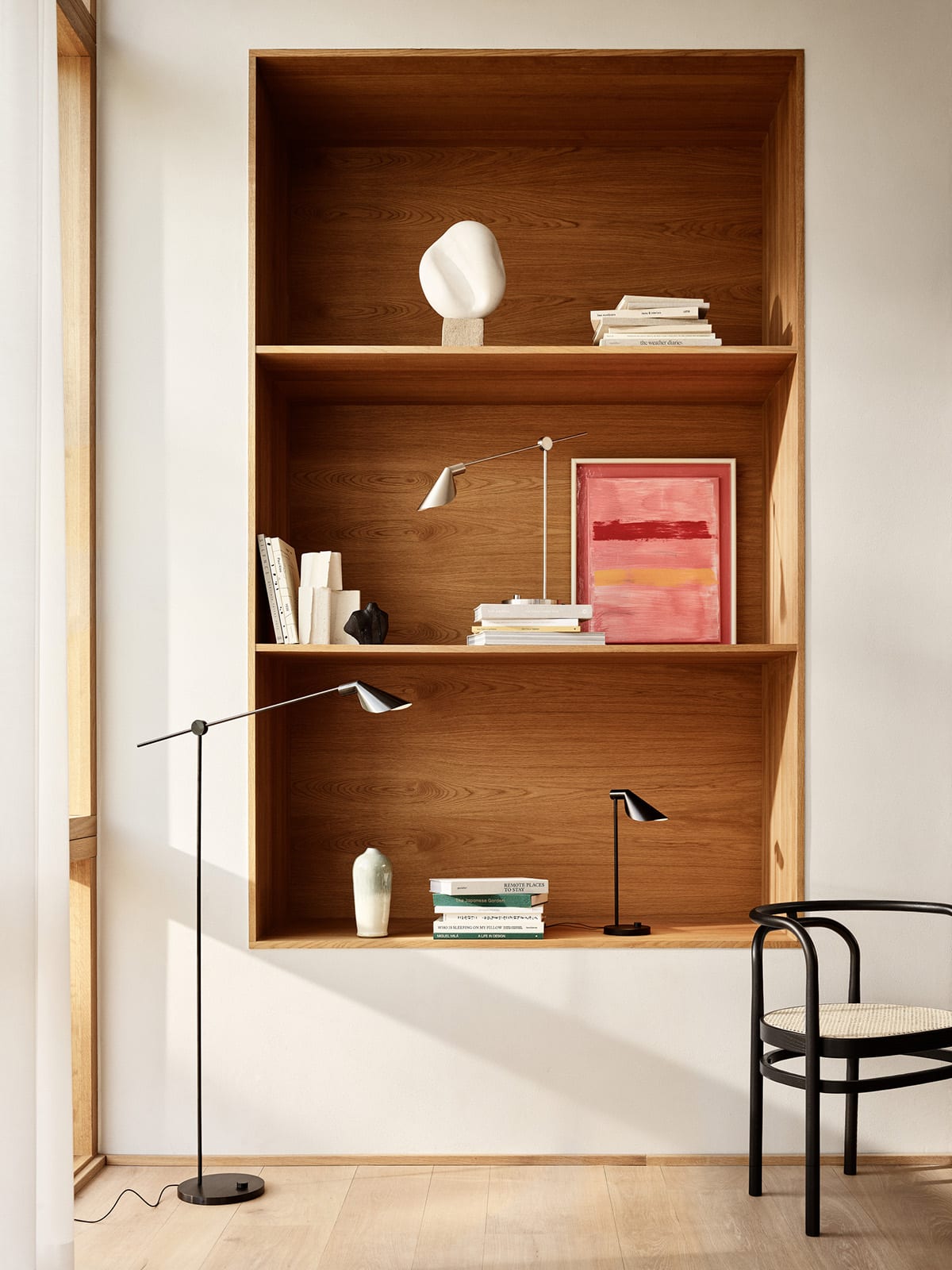 MS lamp series by Mette Schelde for Fritz Hansen featuring geometric forms and architectural character