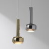 Reintroduced pendant lamps by Danish architect Vilhelm Lauritzen featuring geometric forms and precise proportions