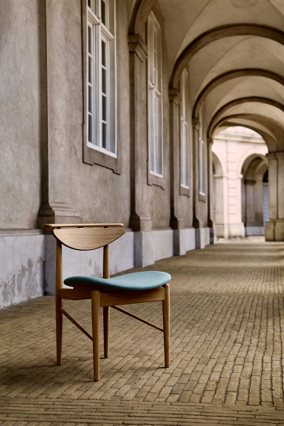 All-oak version of Finn Juhl's Reading Chair by House of Finn Juhl featuring organic sculptural form