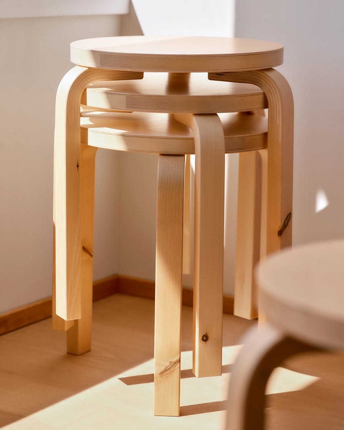 Wild Birch collection by Formafantasma for Artek featuring sustainable furniture with natural birch characteristics