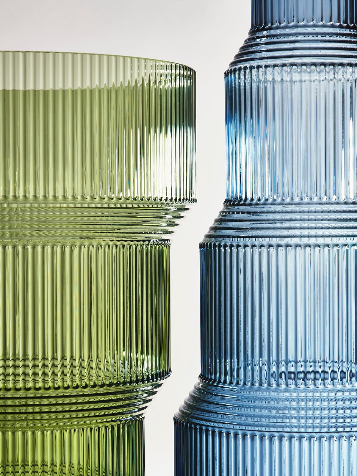 Pavilion tableware collection by design studio Front for Kosta Boda featuring contemporary glass forms
