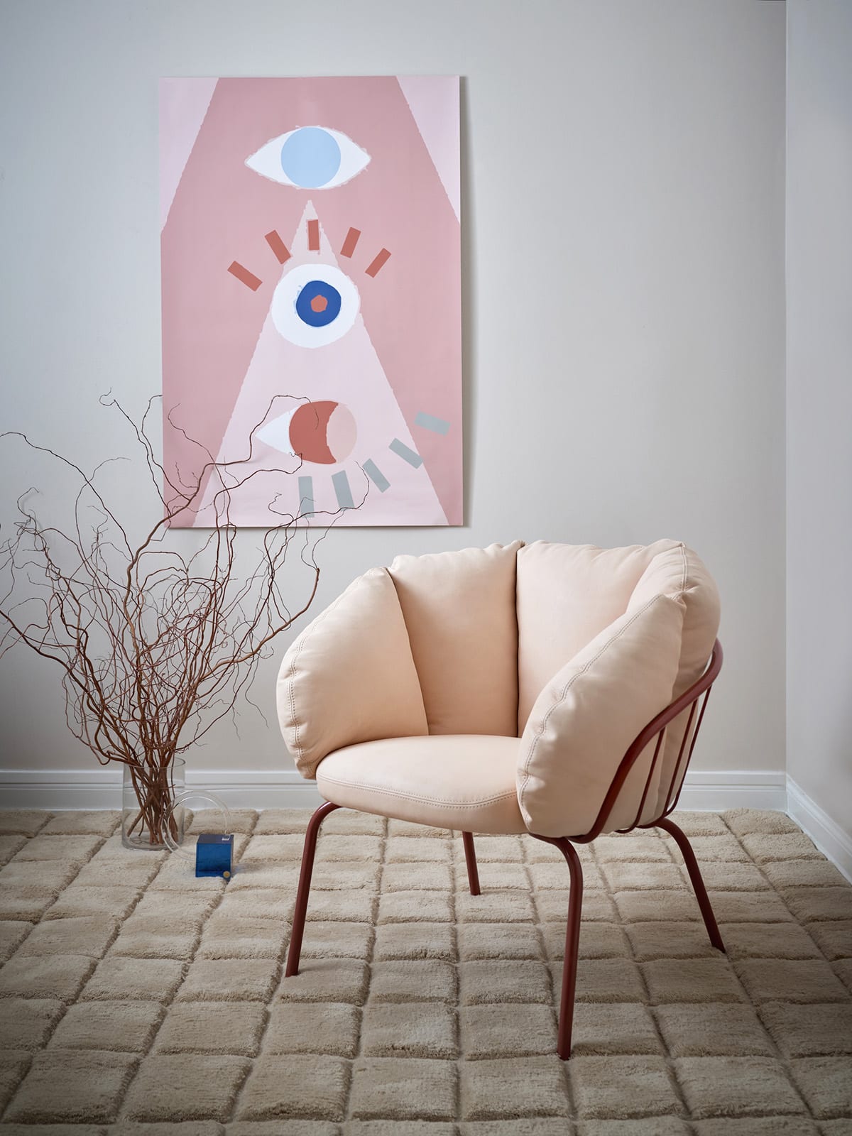SAME Easy chair by Louise Hederstrom for MAZE, featuring minimalist Scandinavian design with clean lines