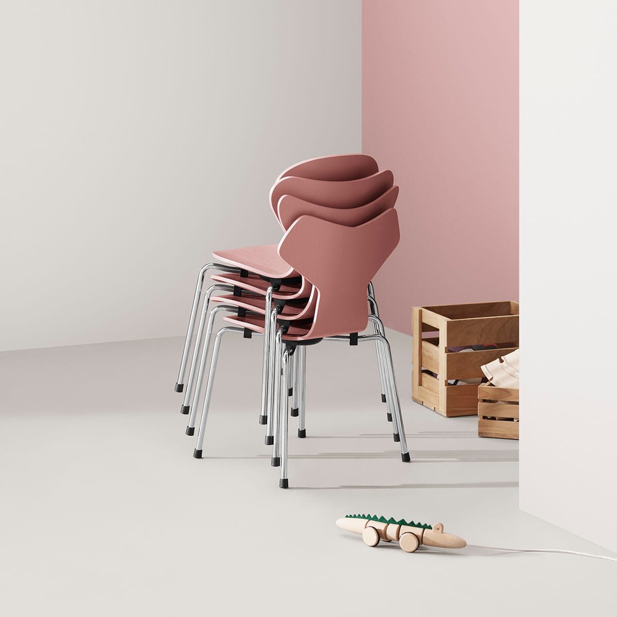 Fh Children S Chair Series 7 Lily Grand Prix Ant Wild Rose | Scandinavian Design
