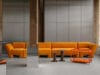 Geofanti statement seating solution by Anya Sebton for Lammhults featuring geometric forms and bold contemporary design
