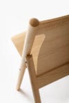 Wooden Faneeri folding chair by Jonas Forsman for Nikari combining comfortable seating with compact storage