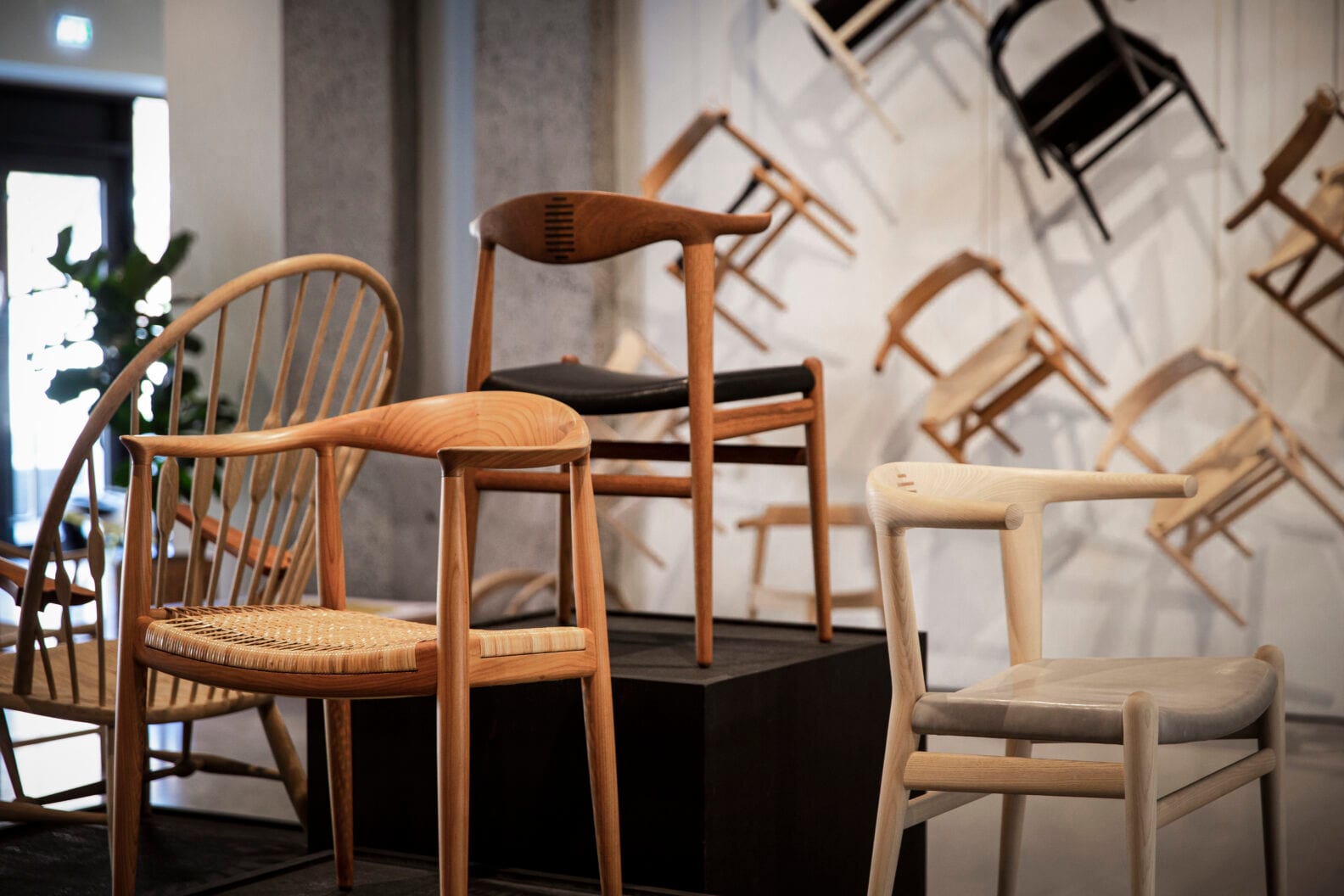 Hans J Wegner Danish furniture designer PP Møbler workshop portrait crafting wooden chair Danish design legacy
