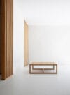 Minimalist Frame coffee table by John Pawson expanding Nikari's pure wooden furniture collection