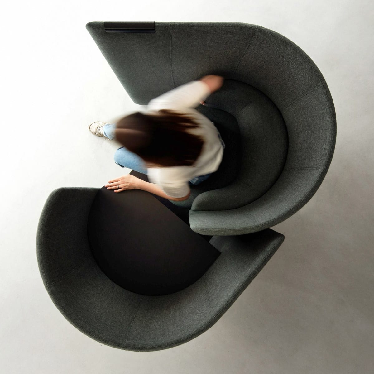 Innovative Tulipan soft enclosure system designed by Industrial Facility for flexible office environments