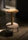 Totemic Massif bar and counter stools by Anderssen & Voll for Tradition with sculptural forms