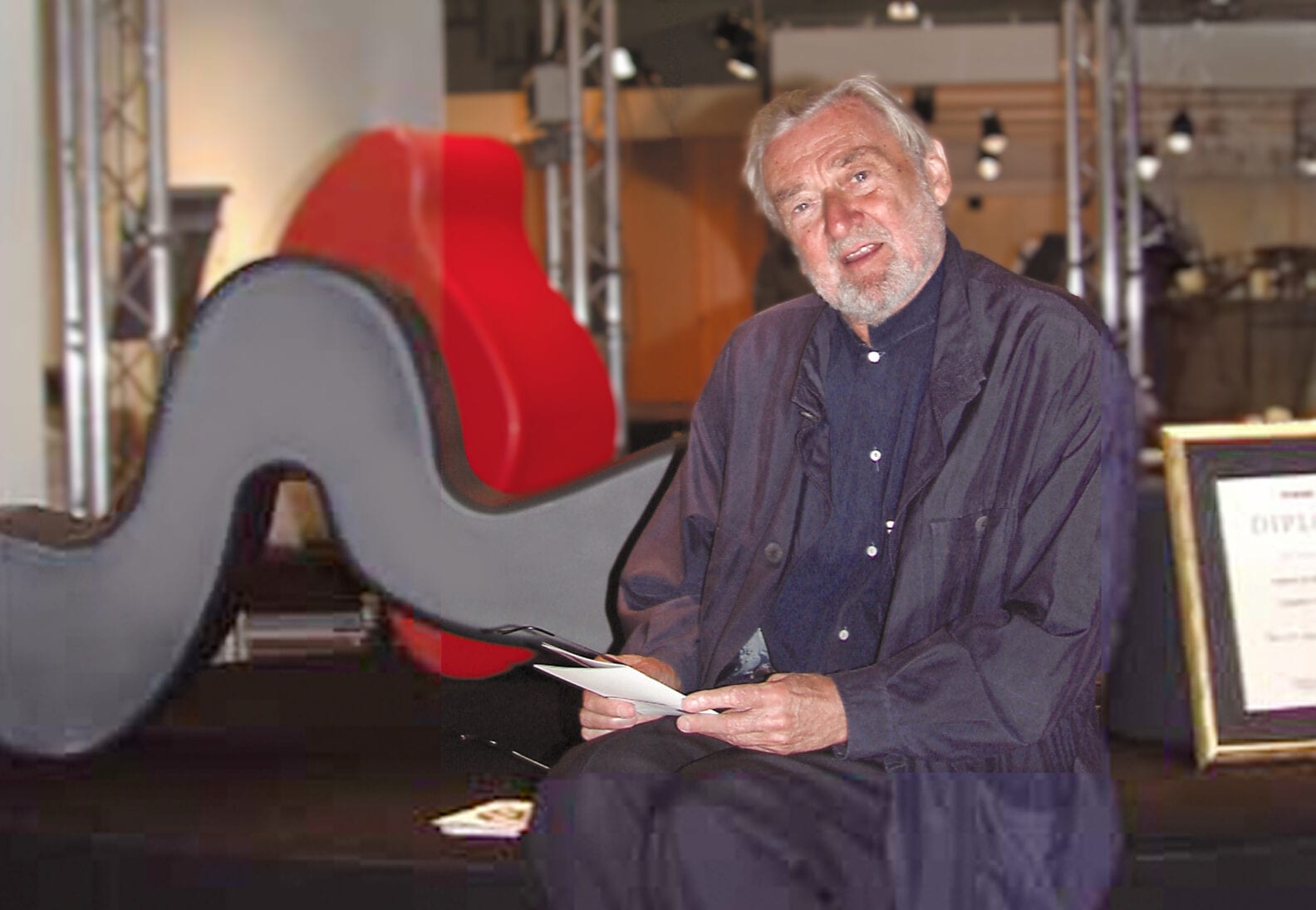 Verner Panton Danish designer revolutionary colorful futuristic furniture plastic materials 1960s design visionary