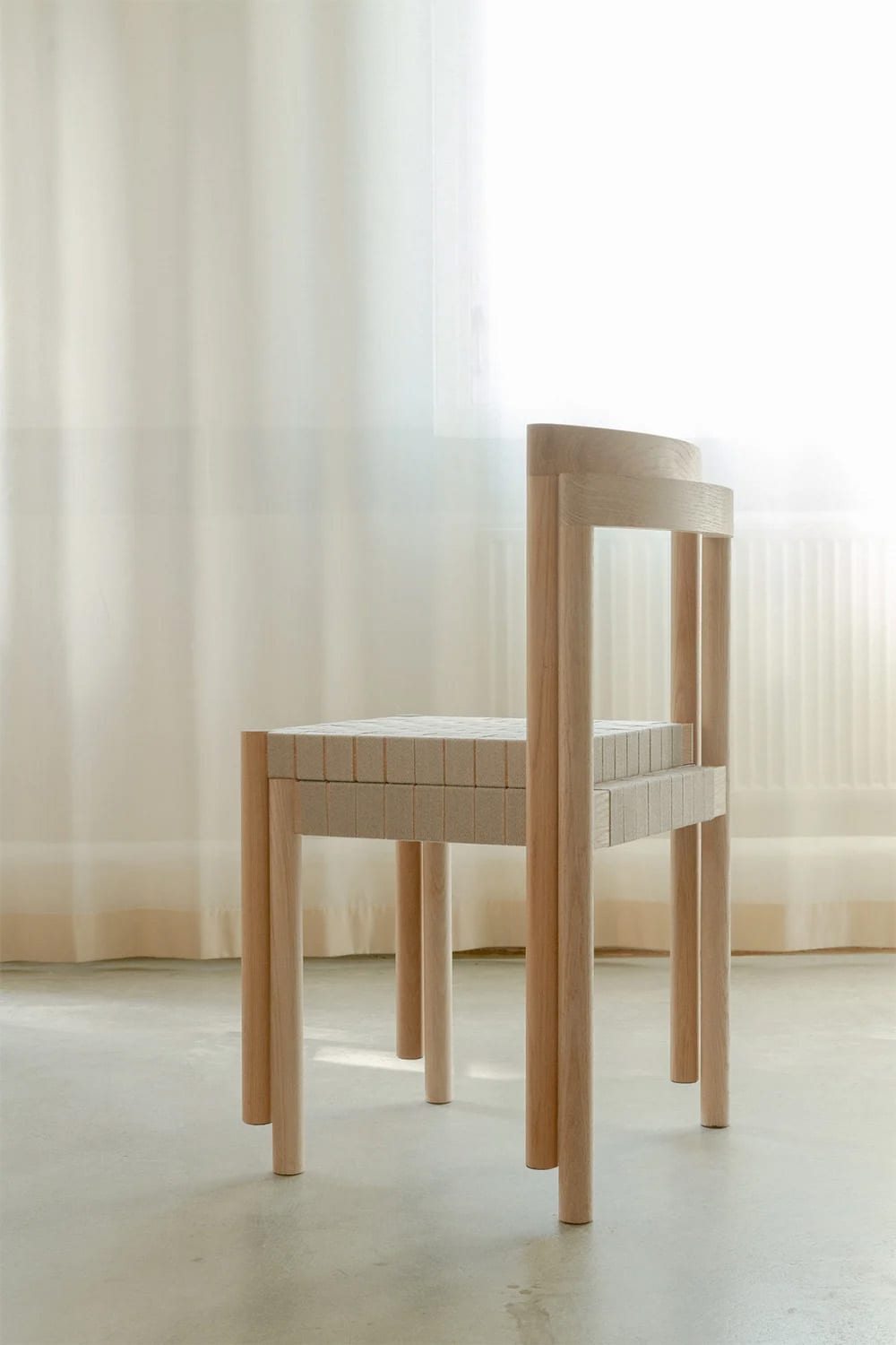 Detail of EKKO chair showing the distinct design language created through Henning Larsen Architects' collaboration with Brdr. Krüger