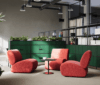 LOG modular sofa and armchair by Studio Stockholm for Horreds featuring cylindrical elements and flexible configurations
