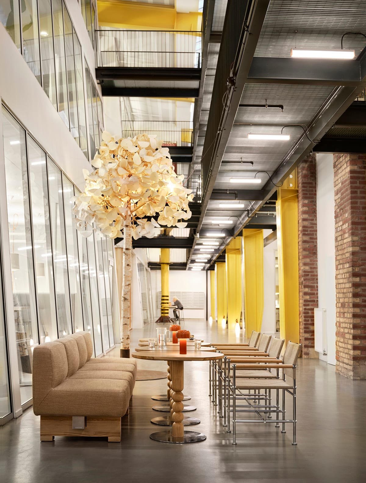 TURN dining system by White for Blå Station featuring modular components that transform hospitality spaces