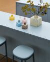 CUBE glass vase by Carina Seth Andersson for Fogia featuring revitalized color palette that enhances the minimalist design