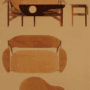 Finn Juhl’s original watercolour drawing of the Butterfly Table. Photo: Pernille Klemp, Designmuseum Danmark