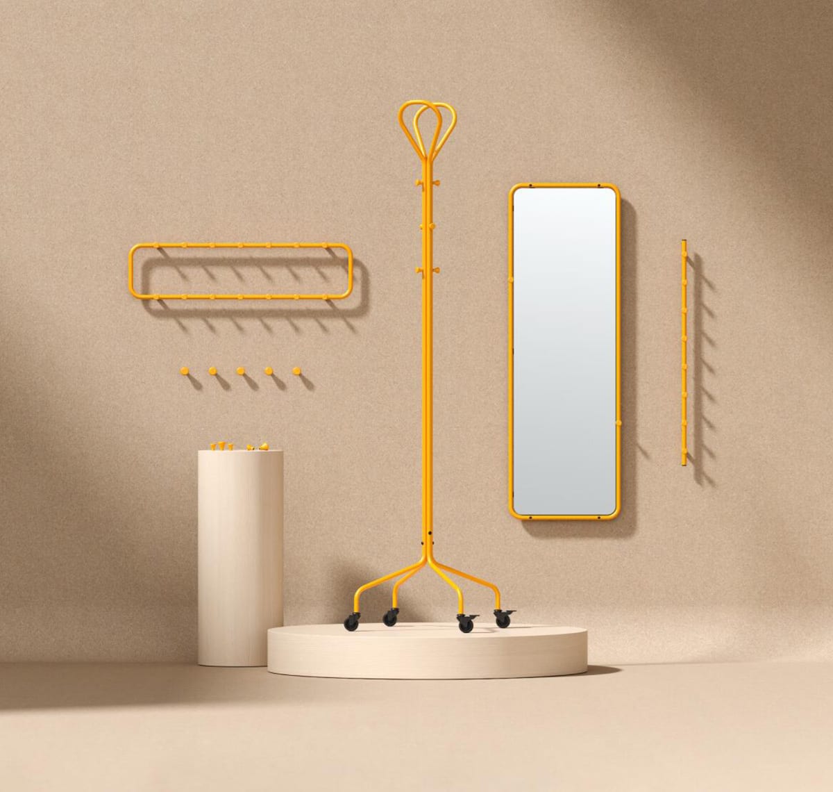 Expanded CLASSIC family by Kauppi & Kauppi for Essem Design featuring cohesive hallway storage solutions with Scandinavian simplicity
