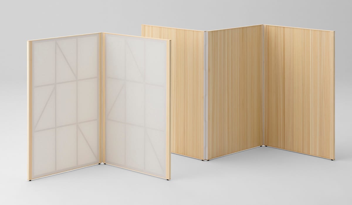 Maku screen by Cecilie Manz for Maruni, washi paper hinges folding room divider