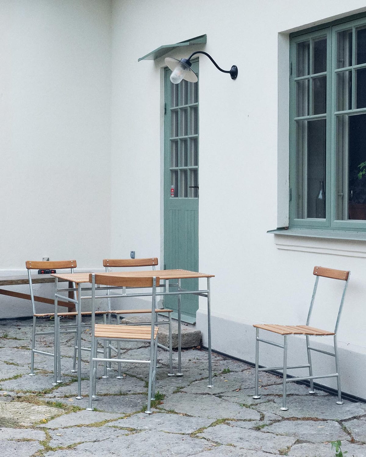 Authentic modernist Stockholm Table by Tallum, companion piece to the iconic Stockholm Chair