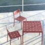 Balcony Chair Iron Red_balcony Armchair Iron Red_balcony Table Iron Red 02