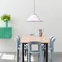 Perforated Cabinet Wall S Soft Jade_rey Chair Slate Blue_ava Cone Pendant 600 White_annex Table Overhang Charcoal Alu Wb Lacquered Oak Tabletop 01