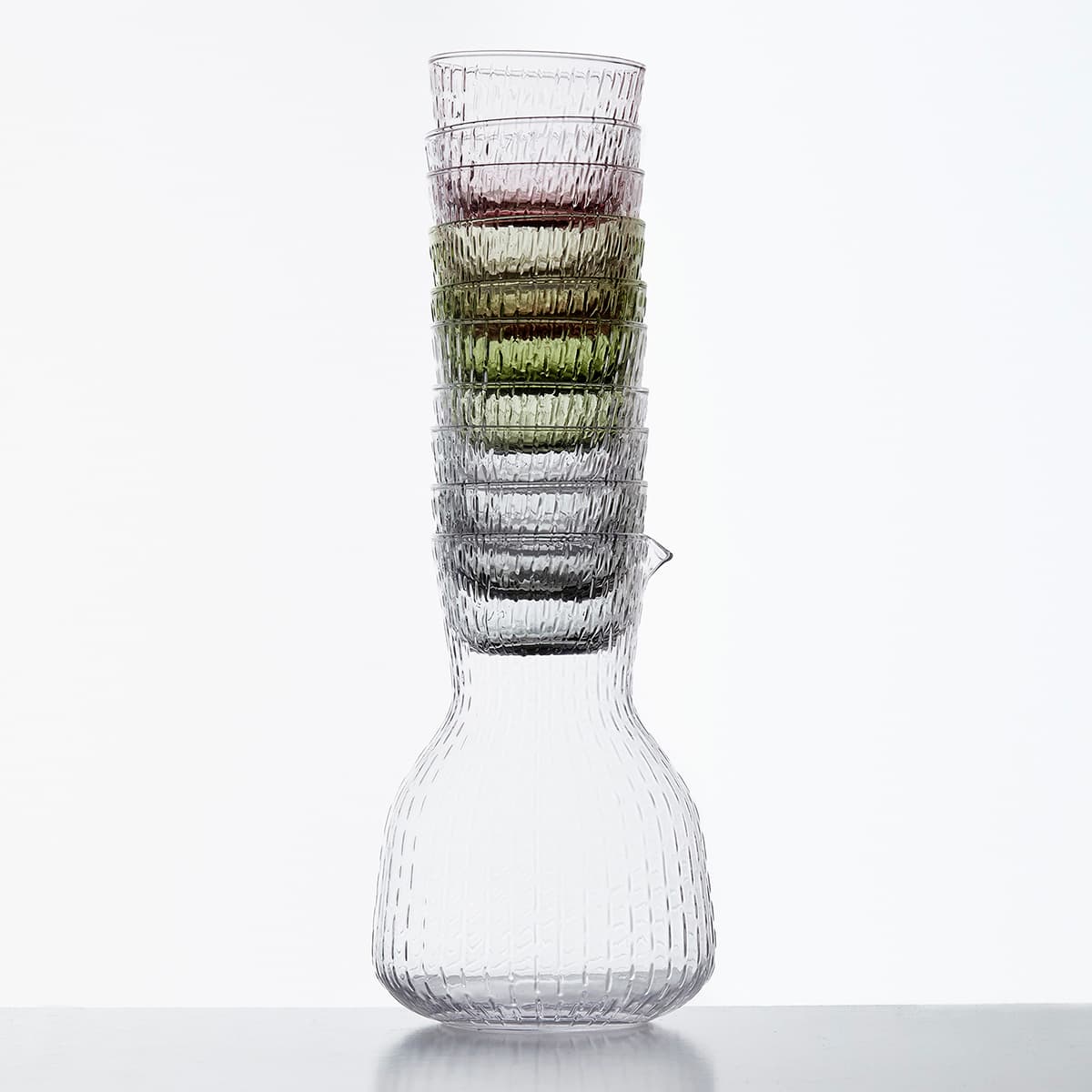 Syksy glassware pattern detail Finnish design autumn theme Marimekko Matti Klenell collaboration