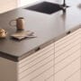 Align Kitchen By Rikke Frost For Kvik In Clay Tone With Dark Oak Handles And Organic Design Lines