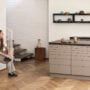 Align Kitchen Cabinetry With Matte Recycled Pet Surface And Fsc Certified Oak Handle Integration